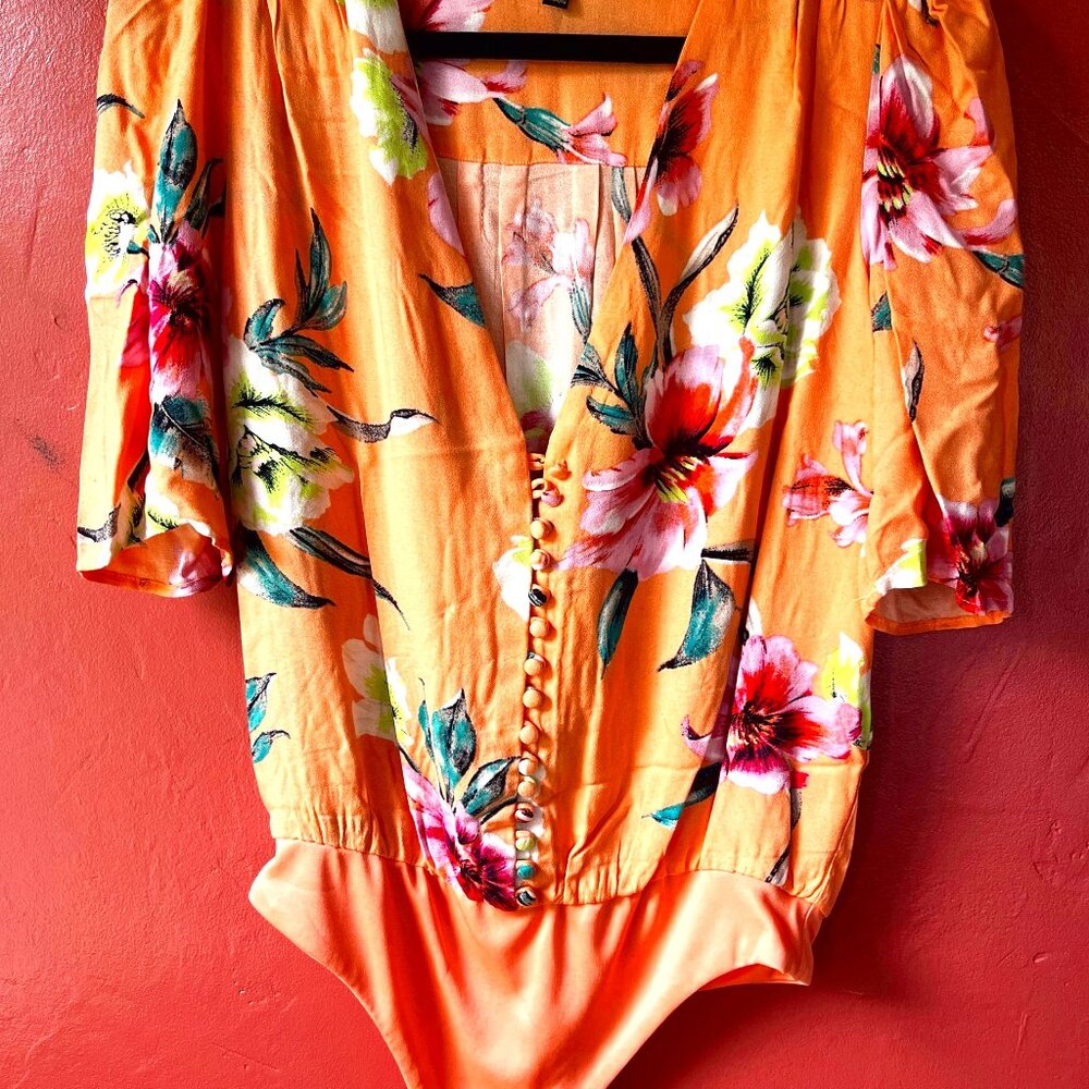 Darling 1940s Inspired Aloha Print Top Size M